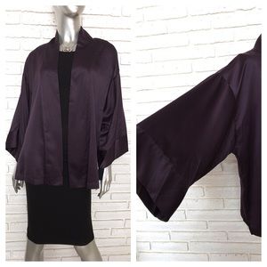 Natori Purple Kimono Top Blouse OSFA Open Front